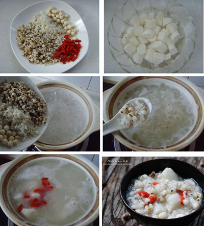 山药薏米芡实粥？山药薏米芡实粥的食材比例？